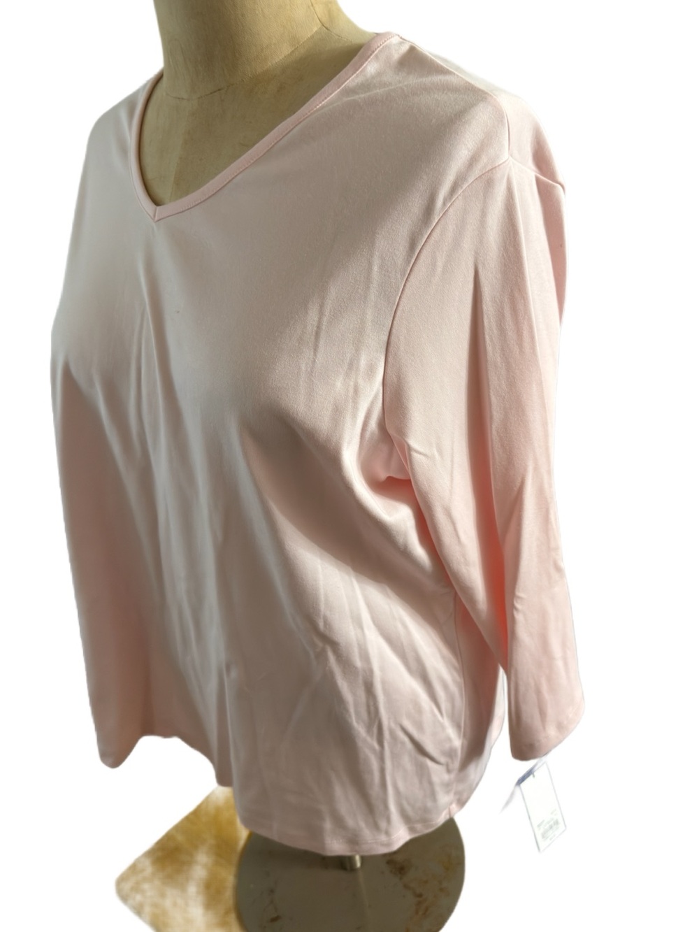 Brand New Croft & Barrow V-Neck Pink Top Size 2X